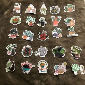 25 No Repeat Cat Theme Stickers